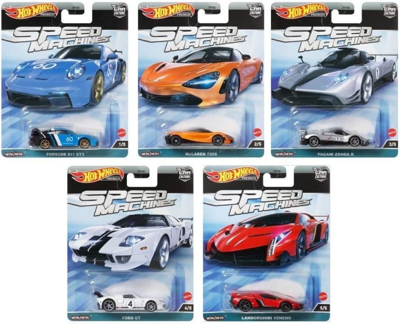 5er Set - HKC46 - HKC41 - HKC44 - HKC42 - HKC43  -  - HOT Wheels 1:64
