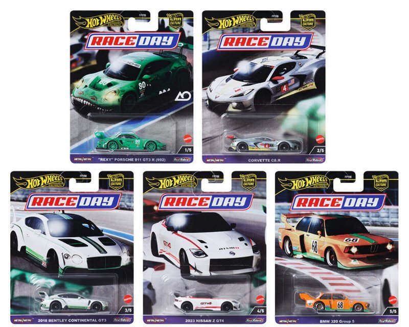 5er Set Race Day - HRV95 - HRV93 - HRV94 - HRV72 - HRV73 - HOT WHEELS 1:64